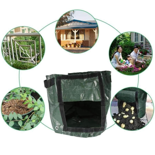 Planet Gates Plant Grow Bag DIY Potato Grow Planter PE Cloth Tomato Planting Container Bag grow pot composter garden Garden Supplies