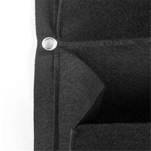Planet Gates Planter Grow Bag 4 Pockets Black Vertical Garden Wall-mounted Planting Flower Vegetable Living Garden Home Supplies 26.5*65cm