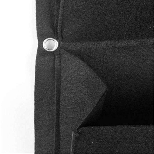 Planet Gates Planter Grow Bag 4 Pockets Black Vertical Garden Wall-mounted Planting Flower Vegetable Living Garden Home Supplies 26.5*65cm