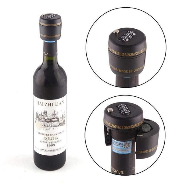 Planet Gates Plastic bottle password wine bottle stopper lock barware wine cocktail security lock/locks bar tools products accessories