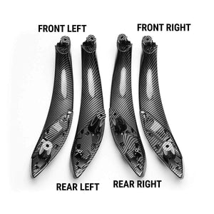 Planet Gates Plastic Car Interior Door Pull Handle Trim Cover Carbon Printed For BMW F30 F80 F31 F32 F33 F35 2013 2014 2015 2016-2018