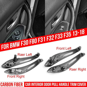 Planet Gates Plastic Car Interior Door Pull Handle Trim Cover Carbon Printed For BMW F30 F80 F31 F32 F33 F35 2013 2014 2015 2016-2018