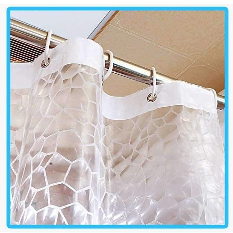 Planet Gates Plastic EVA 3D Shower Curtain Transparent Clear Water Cube Bathroom Products  Toilet Accessories Curtain Cortina De Ducha