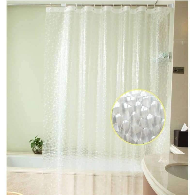 Planet Gates Plastic EVA 3D Shower Curtain Transparent Clear Water Cube Bathroom Products  Toilet Accessories Curtain Cortina De Ducha