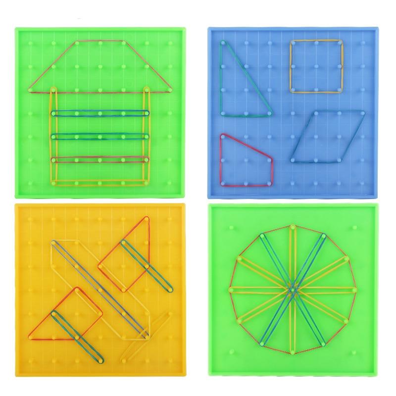 Planet Gates Plastic Nail Plate Primary Mathematics Nailboard Tool Geometry Demo Children Educational Toy Teaching Instrument Puzzle Game Toy