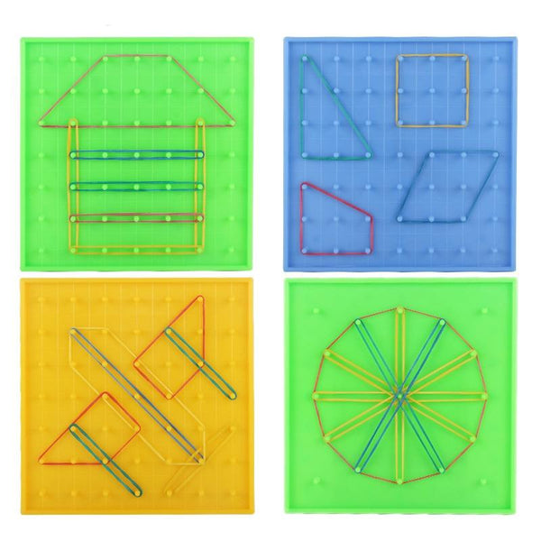 Planet Gates Plastic Nail Plate Primary Mathematics Nailboard Tool Geometry Demo Children Educational Toy Teaching Instrument Puzzle Game Toy