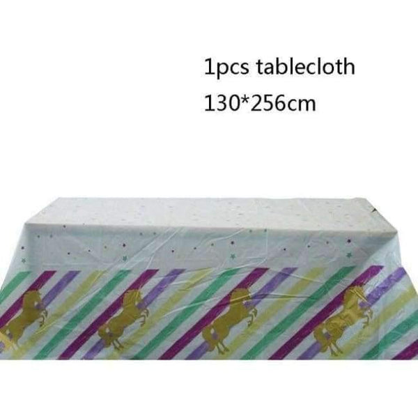 Planet Gates plastic tablecloth 4 1pcs Little Mermaid Unicorn Party Tablecloth Kids Birthday Party Decoration Cute Table Cover Wedding Christening Supplies