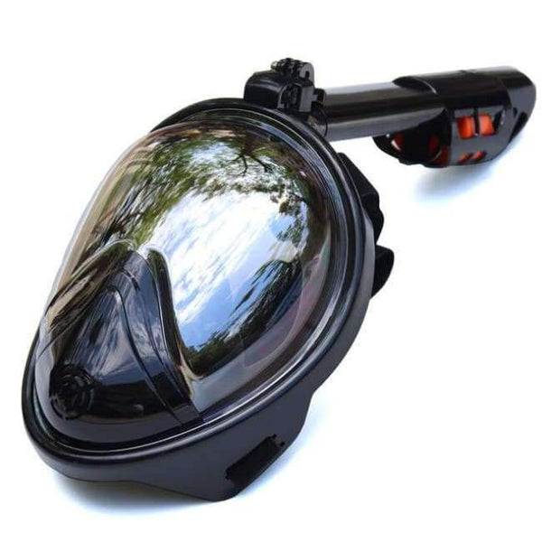 Planet Gates Plated Black / S/M Plated Diving Mask Scuba Mask Underwater Anti Fog Full Face Snorkeling Mask Women Men Swimming Snorkel Diving Equipment