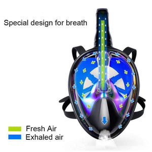Planet Gates Plated Diving Mask Scuba Mask Underwater Anti Fog Full Face Snorkeling Mask Women Men Swimming Snorkel Diving Equipment