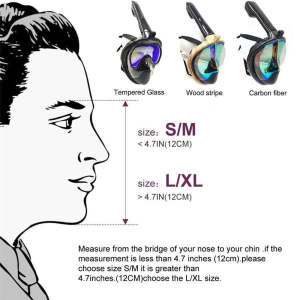 Planet Gates Plated Diving Mask Scuba Mask Underwater Anti Fog Full Face Snorkeling Mask Women Men Swimming Snorkel Diving Equipment