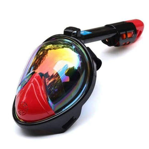 Planet Gates Plated Red / S/M Plated Diving Mask Scuba Mask Underwater Anti Fog Full Face Snorkeling Mask Women Men Swimming Snorkel Diving Equipment