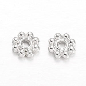 Planet Gates Platinum / 5mm 300pc/bag Daisy Flower Spacer Beads Alloy Metal Bead Findings For DIY Jewelry Bracelets Necklaces Making Mixed Color Wholesale