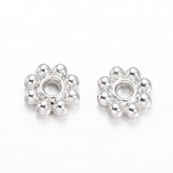 Planet Gates Platinum / 5mm 300pc/bag Daisy Flower Spacer Beads Alloy Metal Bead Findings For DIY Jewelry Bracelets Necklaces Making Mixed Color Wholesale