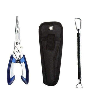 Planet Gates Pliers  Bag  Rod BL Fishing Pliers fish line Cutter Scissors Mini fish hook remover Multifunction tools New Black Blue Beak jaw