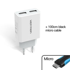 Planet Gates Plug cable 2 5V 1A 2.4A USB Charger Portable Travel Wall Charger Adapter EU Plug For samsung s8 iphone 7 Xiaomi Mobile Phone Charger