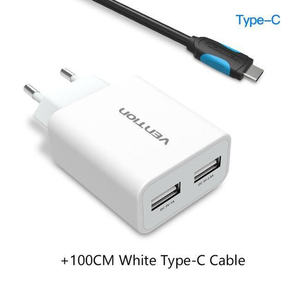 Planet Gates Plug cable 5 5V 1A 2.4A USB Charger Portable Travel Wall Charger Adapter EU Plug For samsung s8 iphone 7 Xiaomi Mobile Phone Charger