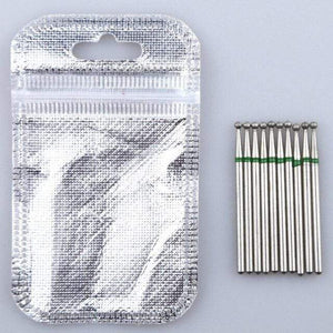 Planet Gates Plum 10PCS Diamond Cutter for Manicure Set Diamond Rotary Burrs Set Nail Drill Bit Set Milling Cutter for Nail Art Pedicure Tool