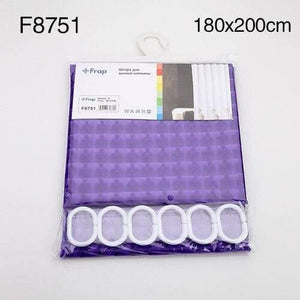 Planet Gates Plum 180*180cm Plastic PEVA 3d Waterproof Shower Curtain  purple Bathroom Curtain Luxury Bath Curtain With hooks F8701 F8751