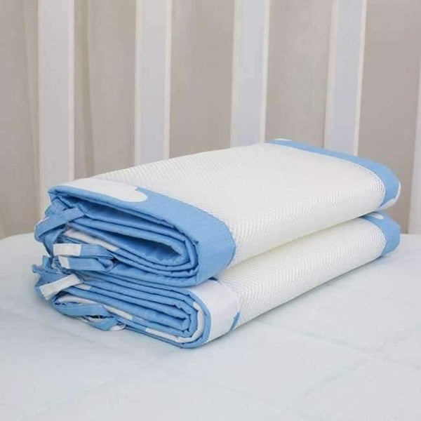 Planet Gates Plum 2Pcs/Set Breathable Summer Baby Bedding Bumper Collision Half Around baby bumper crib set Cotton Printing Mesh Safety Rails