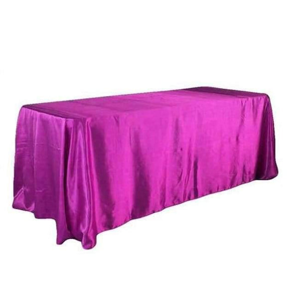 Planet Gates Plum / 90 x 132 inch 90 x 132 inch Rectangular Satin Tablecloth White/Black Tablecloths Table Cover for Wedding Party Restaurant Banquet Decorations