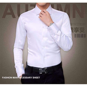 Planet Gates Plus Size 5XL 2017 New Men's Luxury Shirts Wedding Party Dress Long Sleeve Shirt Silk Tuxedo Shirt Men Mercerized Cotton Shirt