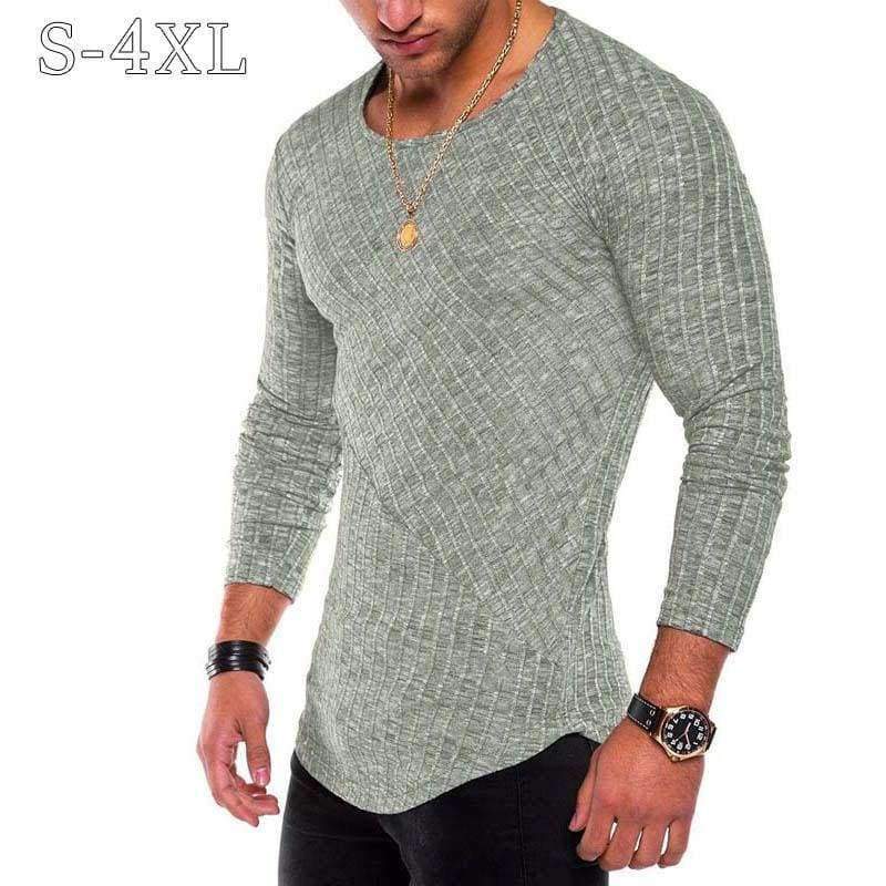 Planet Gates Plus Size S-4XL Slim Fit Sweater Men 2018 Spring Autumn Thin O-Neck Knitted Pullover Men Casual Solid Mens Sweaters Pull Homme
