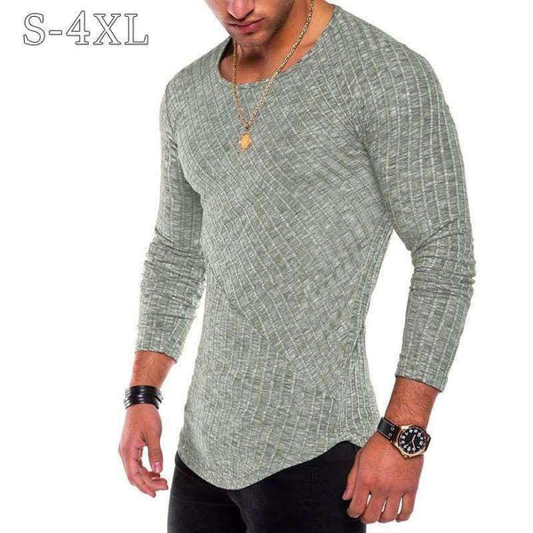 Planet Gates Plus Size S-4XL Slim Fit Sweater Men 2018 Spring Autumn Thin O-Neck Knitted Pullover Men Casual Solid Mens Sweaters Pull Homme