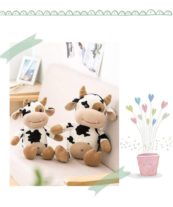 Planet Gates Plush Cow Toy Cute Cattle Plush Stuffed Animals Cattle Soft Doll Kids Toys Birthday Gift for Children