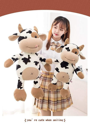 Planet Gates Plush Cow Toy Cute Cattle Plush Stuffed Animals Cattle Soft Doll Kids Toys Birthday Gift for Children