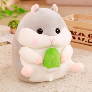 Plush Hamster Stuffed Toy Soft Stuffed Plush Pillow Cushion Cute Kwaii Plush Hamster Stuffed Kids Doll Birthday Gift For Baby