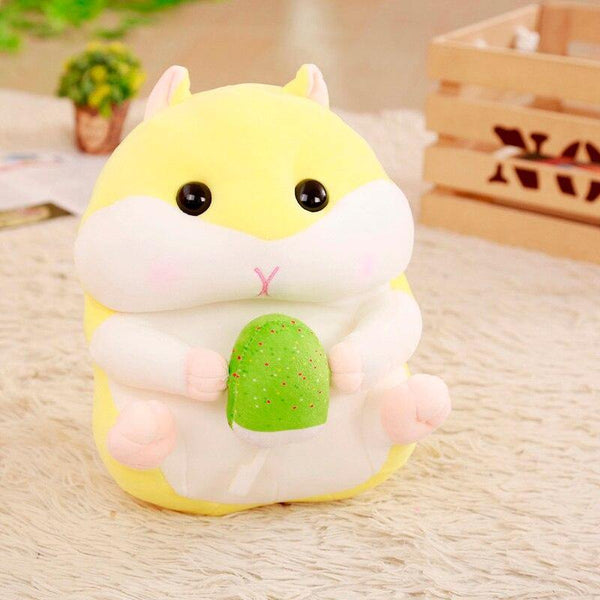 Plush Hamster Stuffed Toy Soft Stuffed Plush Pillow Cushion Cute Kwaii Plush Hamster Stuffed Kids Doll Birthday Gift For Baby