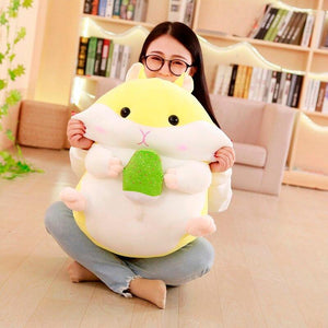 Plush Hamster Stuffed Toy Soft Stuffed Plush Pillow Cushion Cute Kwaii Plush Hamster Stuffed Kids Doll Birthday Gift For Baby