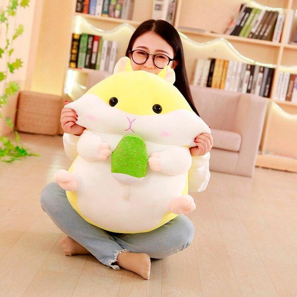 Plush Hamster Stuffed Toy Soft Stuffed Plush Pillow Cushion Cute Kwaii Plush Hamster Stuffed Kids Doll Birthday Gift For Baby