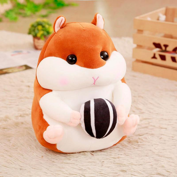 Plush Hamster Stuffed Toy Soft Stuffed Plush Pillow Cushion Cute Kwaii Plush Hamster Stuffed Kids Doll Birthday Gift For Baby