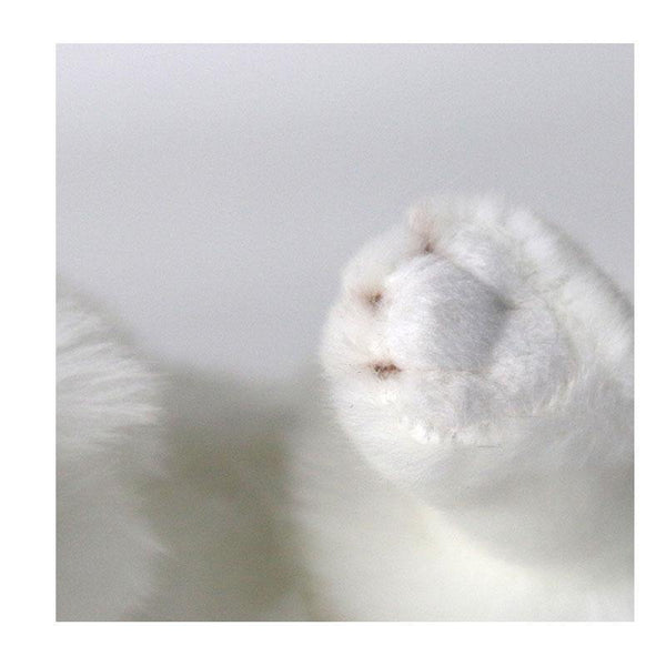 Plush Pomeranian Dog Doll Simulation Dog Stuffed Animal Toys Super Realistic Dog Toy For Pet Lovers Luxury Home Decor Snow White (28cm)