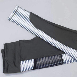 Planet Gates Pocket High Waist Leggings Women Fitness Workout Activewear Printing Trouser Fashion Patchwork Push Up Female Leggings