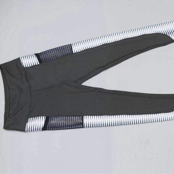 Planet Gates Pocket High Waist Leggings Women Fitness Workout Activewear Printing Trouser Fashion Patchwork Push Up Female Leggings