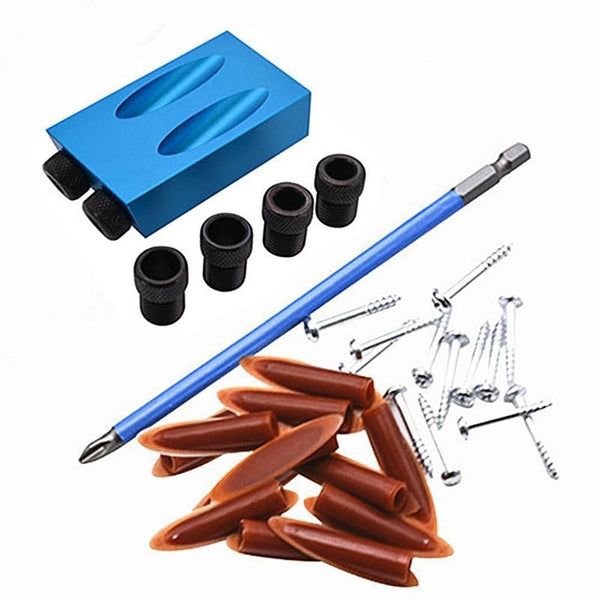 Planet Gates Pocket Hole Screw Jig 15 Degrees Dowel Drill Joinery Kit Carpenters Wood Woodwork Guides Joint Angle Locator Tool