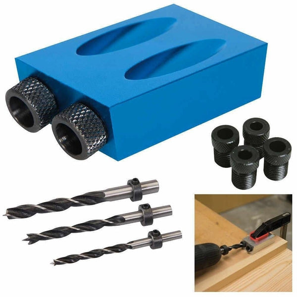 Planet Gates Pocket Hole Screw Jig 15 Degrees Dowel Drill Joinery Kit Carpenters Wood Woodwork Guides Joint Angle Locator Tool