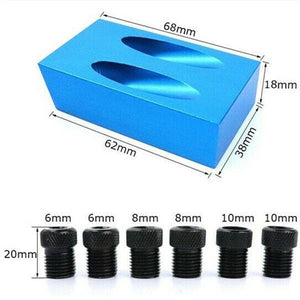 Planet Gates Pocket Hole Screw Jig 15 Degrees Dowel Drill Joinery Kit Carpenters Wood Woodwork Guides Joint Angle Locator Tool