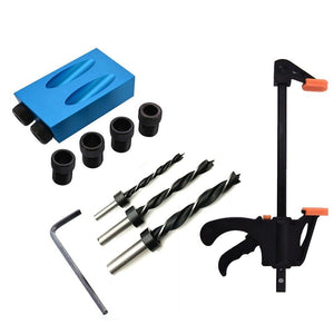 Planet Gates Pocket Hole Screw Jig 15 Degrees Dowel Drill Joinery Kit Carpenters Wood Woodwork Guides Joint Angle Locator Tool