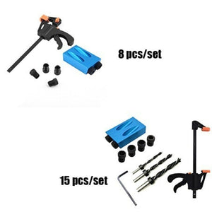 Planet Gates Pocket Hole Screw Jig 15 Degrees Dowel Drill Joinery Kit Carpenters Wood Woodwork Guides Joint Angle Locator Tool