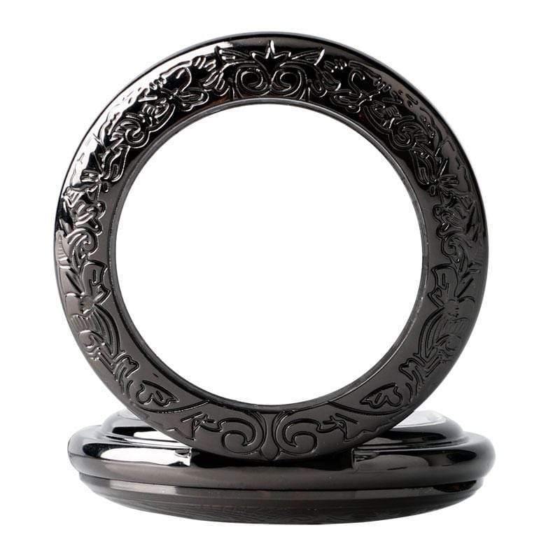 Planet Gates Pocket Watch Mens Carving Transparent Glass Cover Winding Fashion Automatic Steampunk Exquisite Fob Watch Gift