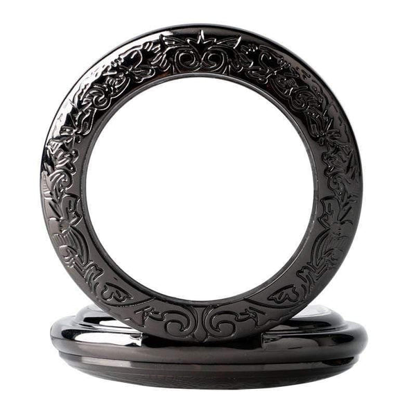 Planet Gates Pocket Watch Mens Carving Transparent Glass Cover Winding Fashion Automatic Steampunk Exquisite Fob Watch Gift