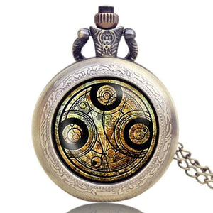 Planet Gates Pocket Watches Doctor Who Women Pendant Necklace Quartz Watch Cosplay Fashion Movie Theme Pocket Watch Vintage Gift
