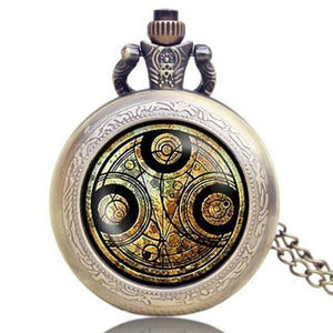Planet Gates Pocket Watches Doctor Who Women Pendant Necklace Quartz Watch Cosplay Fashion Movie Theme Pocket Watch Vintage Gift