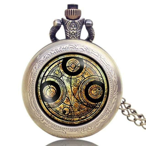 Planet Gates Pocket Watches Doctor Who Women Pendant Necklace Quartz Watch Cosplay Fashion Movie Theme Pocket Watch Vintage Gift