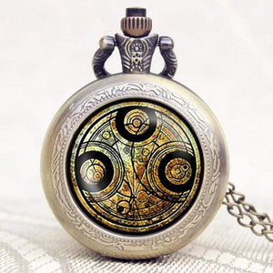 Planet Gates Pocket Watches Doctor Who Women Pendant Necklace Quartz Watch Cosplay Fashion Movie Theme Pocket Watch Vintage Gift