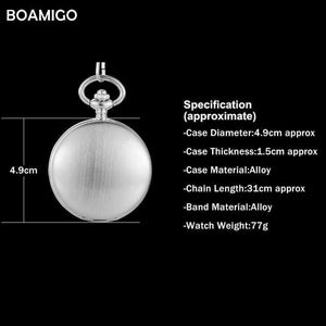 Planet Gates Pocket watches fashion mechanical hand wind skeleton watches  silver gift clock alloy case with chain
