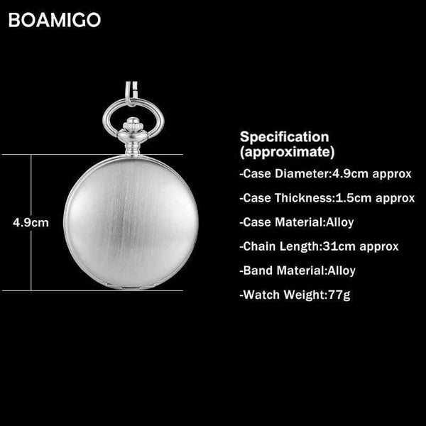 Planet Gates Pocket watches fashion mechanical hand wind skeleton watches  silver gift clock alloy case with chain